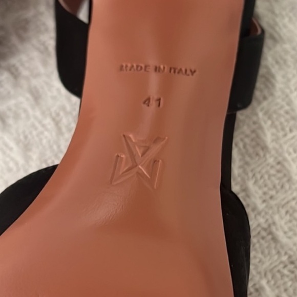 AMINA MUADDI begum satin crystal sling black pumps size 41 - Picture 5 of 15